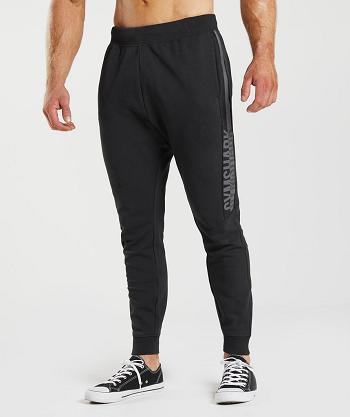 Gymshark Bold React Muške Jogger Hlače Crne | HR 2940MQZ